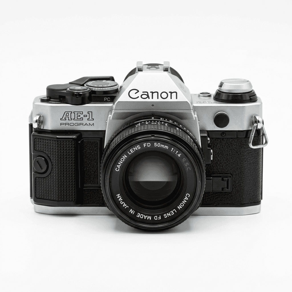 Product photo of a vintage film camera